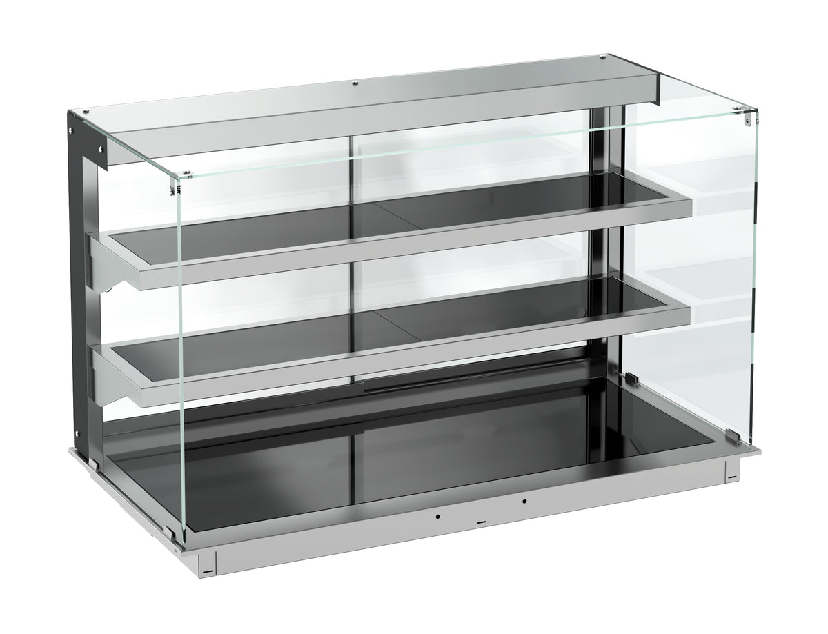Drop-in vitrine cubique chauffante avec plaque vitro ceramique noir 3/1 — Combisteel 7495.0330