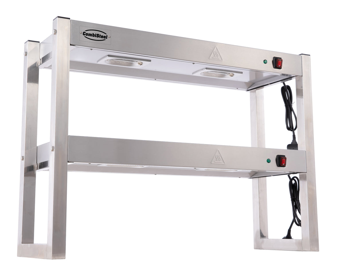 Étagère chauffante en halogene 2 niveaux 900 démontable — Combisteel 7539.0045