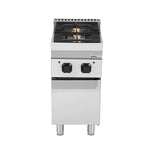 Cuisinière professionnelle à gaz 2 feux avec placard Unninox G70C10K