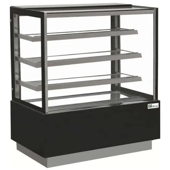 900 Vitrine 4 faces vitrée Vitrage droit • 3 étagères