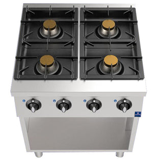 Plan de cuisson à gaz sur soubassement ouvert avec 4 brûleurs (26,0 kW)