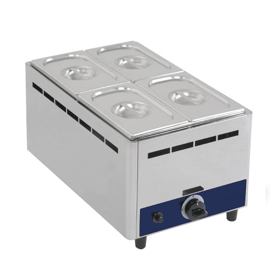 Tafelmodel gasbain-marie, 1 kom gn h=150 mm
