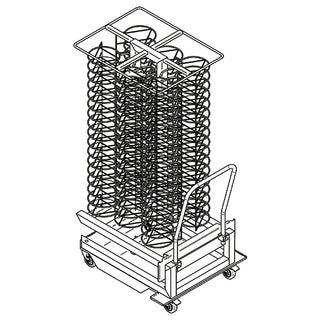 chariot porte-assiettes pour fours 20x GN 2/1, 100x ø 310 mm