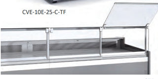 3 m - Vitrine modulaire série 10 verre relevable Droite , avec  réserve CVE-10E-TF