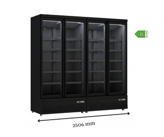Professionele koelkast met 2 glazen deuren – Horecalaan collectie (1111 liter) (set van 2)