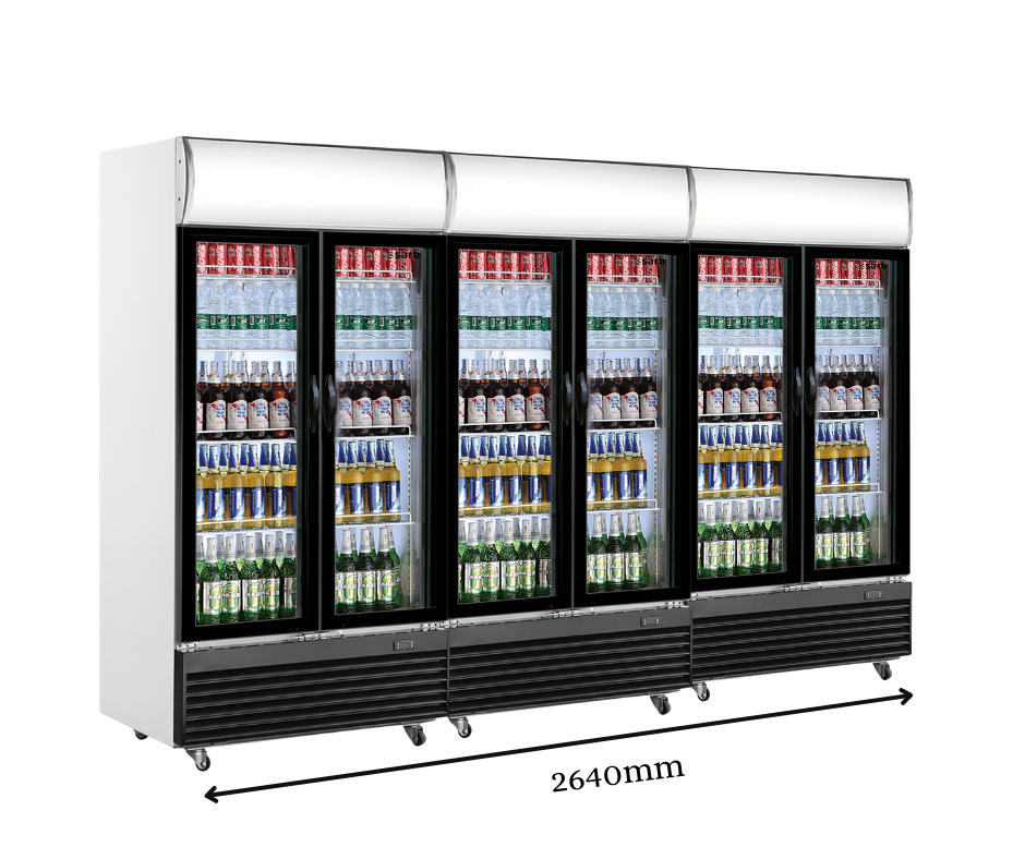 Professionele koelkast met 2 deuren en verlicht frontpaneel – Horecalaan collectie (580 liter) (SET VAN 3)