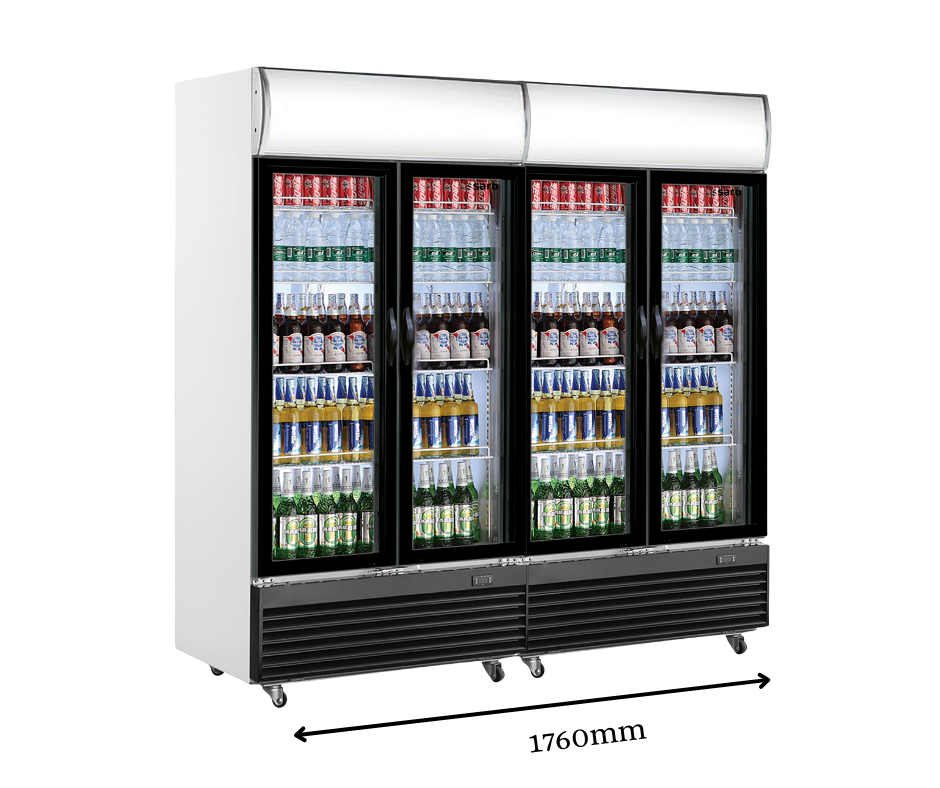 Professionele koelkast met 2 deuren en verlicht frontpaneel – Horecalaan collectie (580 liter) (SET VAN 2)
