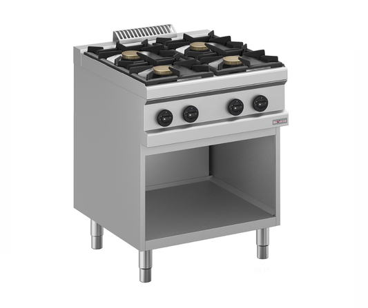 Fourneau gaz 4 feux, sur armoire ouverte WR-G4BA-A1