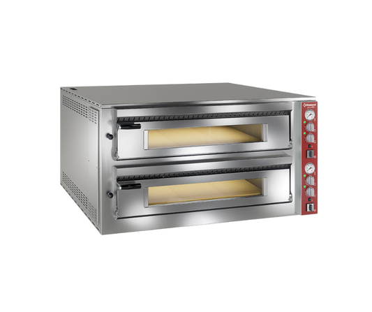 Elektrische oven, 2 kamers, 2x 9 pizza's Ø 350 mm 