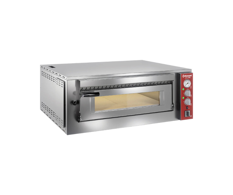 Elektrische oven, 2 kamers, 2x 9 pizza's Ø 350 mm 