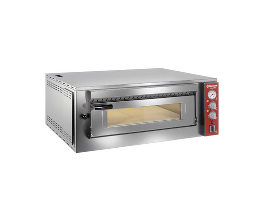 Elektrische oven, 2 kamers, 2x 9 pizza's Ø 350 mm 