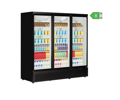 3-DEURS KOELKAST MET GLAS SVO-1530R 7455.2905