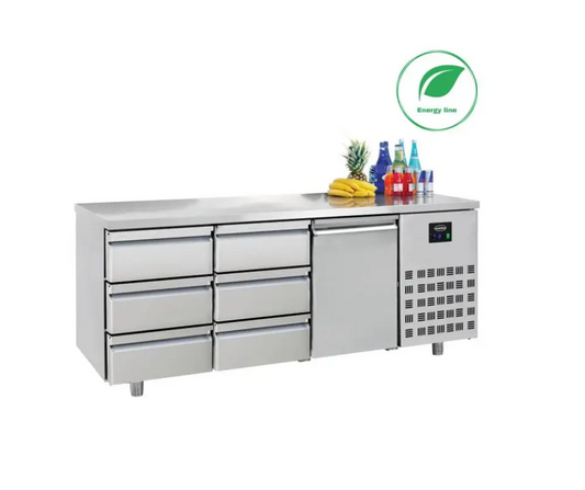 700 TABLE RÉFRIGÉRÉE 1 PORTE 6 TIROIRS ENERGY LINE 7489.5565