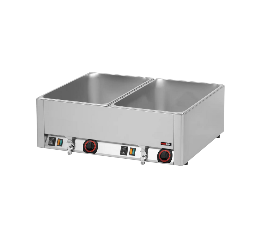 Elektrische bain-marie 2x GN 1/1 - 150 TOP met afvoer | REDFOX - BMV 2115