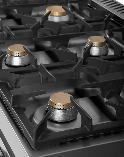Cuisinière professionnelle à gaz 4 feux avec placard Unninox G70C20K