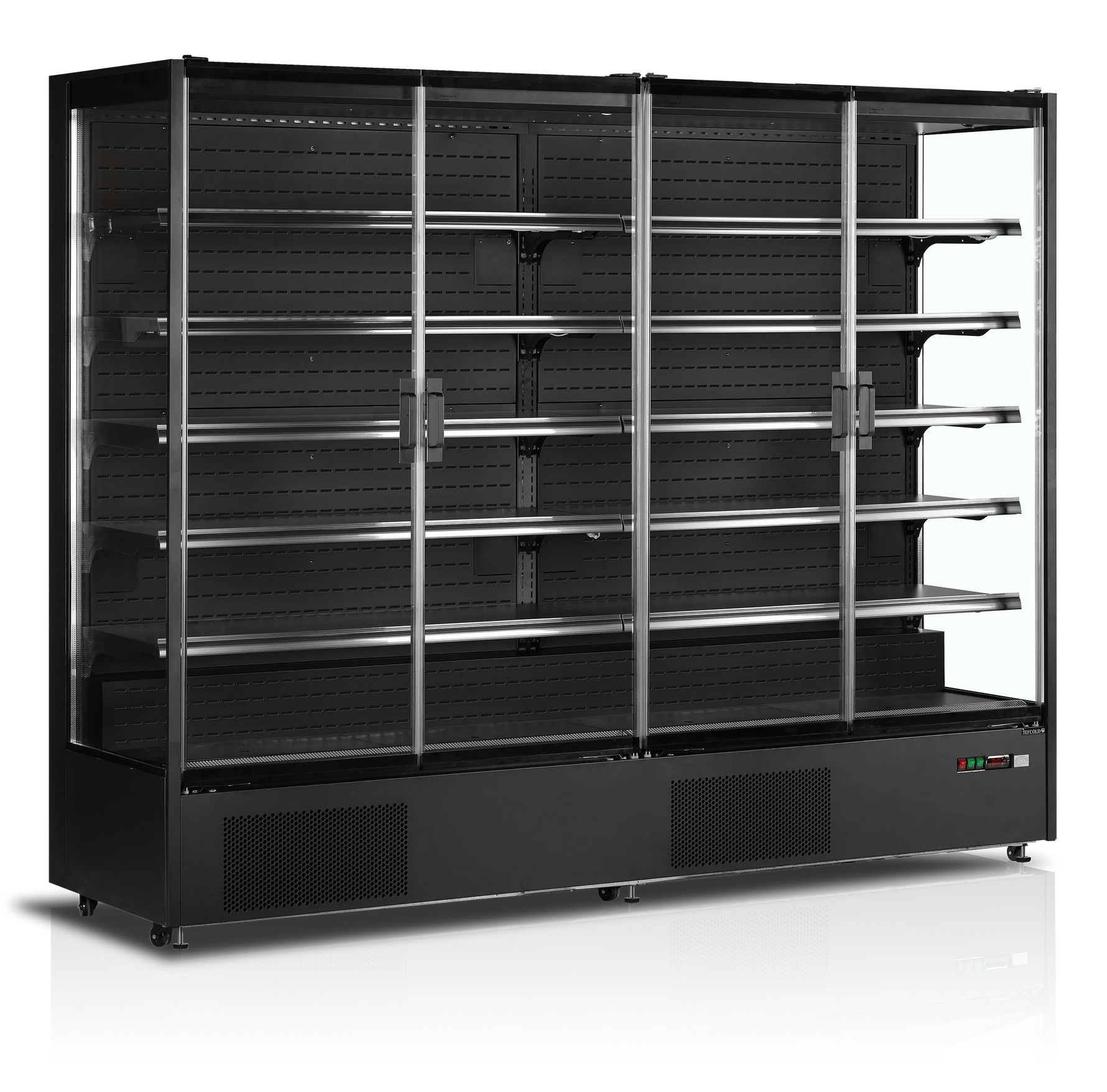 Wandgemonteerde gekoelde vitrine met 4 glazen deuren – 1529L – TEFCOLD PC2500B