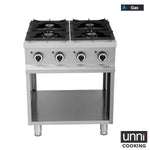 Cuisinière professionnelle à gaz 4 feux Unninox OCK-4