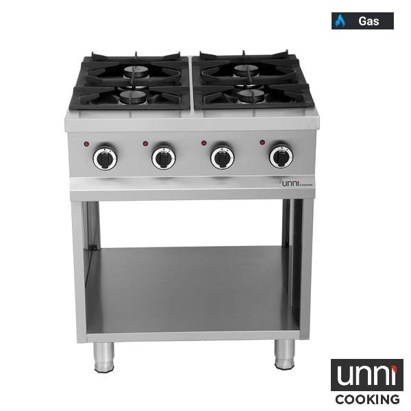 Professioneel gasfornuis 4 branders Unninox OCK-4
