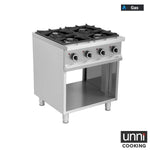 Cuisinière professionnelle à gaz 4 feux Unninox OCK-4