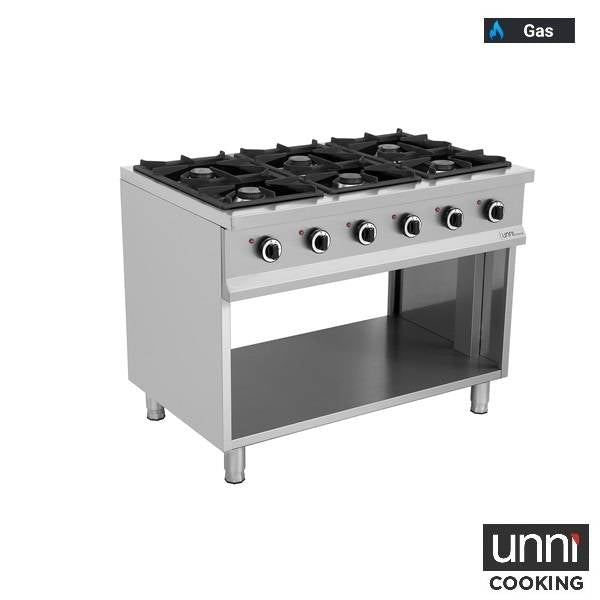 Cuisinière professionnelle à gaz 6 feux Unninox OCK-6