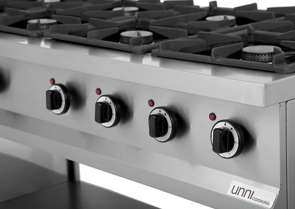 Cuisinière professionnelle à gaz 6 feux Unninox OCK-6