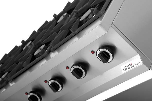 Cuisinière professionnelle à gaz 4 feux Unninox OCK-4