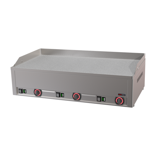 Elektrische kookplaat van chroom, 97x48 inch, duurzaam en glad, TOP 400V | REDFOX - FTHC 90 E