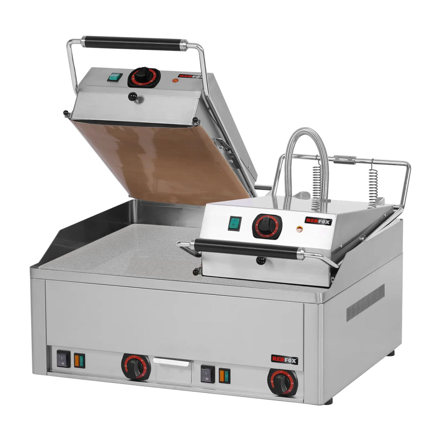 Dubbele elektrische steakgrill 65x48 TOP Duurzaam chroom | REDFOX - KD 66 E