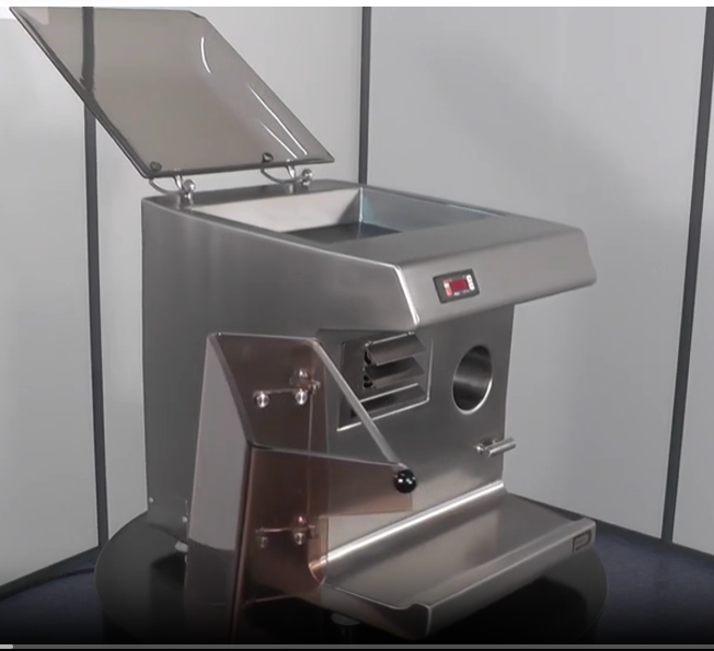Hachoir Réfrigéré avec Portionneur et Vitrine 300 kg/h —Setna Dadaux