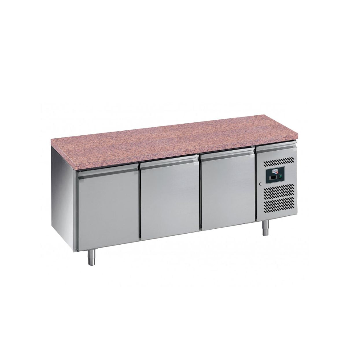 Desserte Réfrigérée Professionnelle Inox 3 Portes GN 1/1 - 417 Litres - Gaz R290