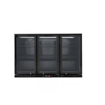 Gekoelde barkast met skinplate afwerking en 3 scharnierende glazen deuren - 328 liter