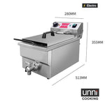 Friteuse électrique professionnelle 8 L Budget UnniCooking E608DF