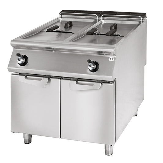 Lavasteengrill, 1/2 module, ’dubbelzijdige’ gietijzeren grill