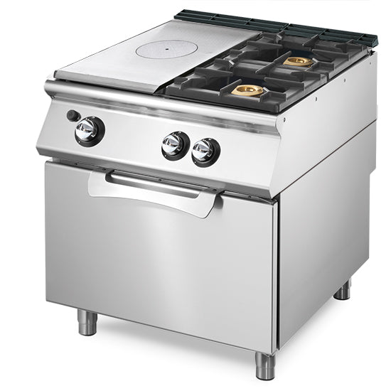 Gaskookplaat op GN 2/1 statische oven + 2 branders – VS7080TPPCFG