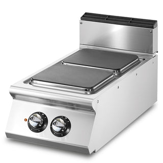 Cuisinière électrique, top, 2 plaques carrées en fonte VS9040PCEST