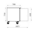 Tables réfrigérées STAR — AA2PP — 282 L – vue 2