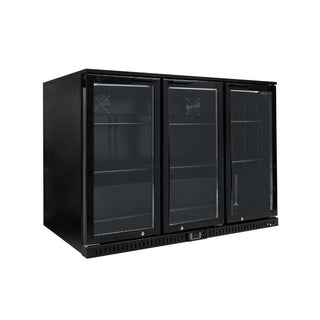 Arrière-Bar Réfrigéré Skinplate 3 Portes Vitrées Battantes - 328 Litres