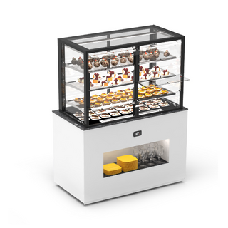 Buffet Neutre Sayl Integra – Vitrine Supérieure – Accès Avant et Arrière – 1300x700x1720 mm