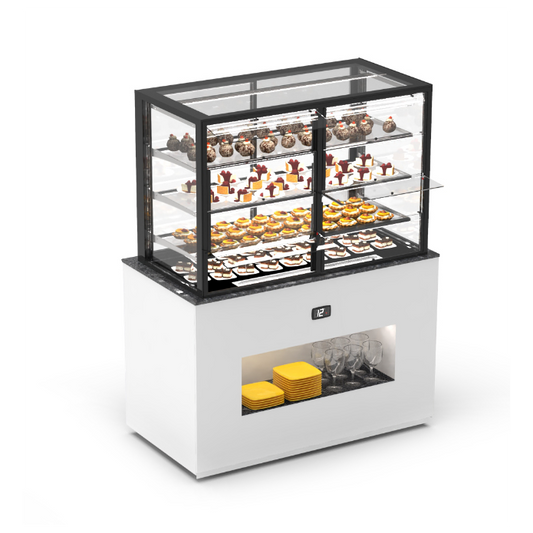 Sayl Integra neutraal dressoir – bovenste vitrinekast – toegang aan voor- en achterzijde – 1300x700x1720 mm