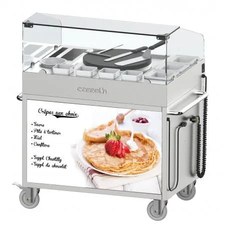 CCHCC40E INGEBOUWDE CREPE CAKE TROLLEY 40 