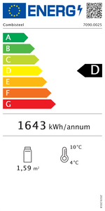 Étiquette énergétique officielle — Combisteel 7090.0025 — classe D