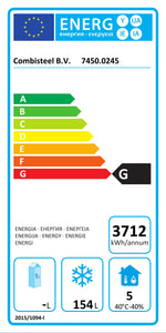 Étiquette énergétique officielle — Combisteel 7450.0245 — classe G