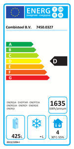 Étiquette énergétique officielle — Combisteel 7450.0327 — classe D