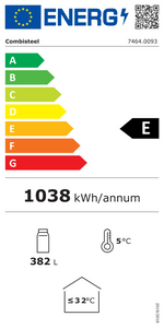 Étiquette énergétique officielle — Combisteel 7464.0093 — classe E