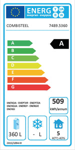 Étiquette énergétique officielle — Combisteel 7489.5360 — classe A