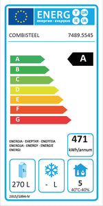 Étiquette énergétique officielle — Combisteel 7489.5545 — classe A