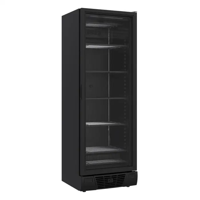 CONGÉLATEUR 1 PORTE VITRÉE NOIR 382L 7464.0064 - Armoire de