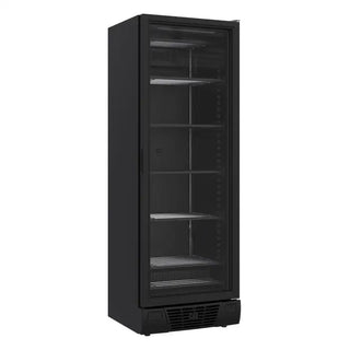 CONGÉLATEUR 1 PORTE VITRÉE NOIR 382L 7464.0064 - Armoire de