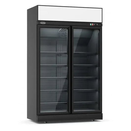 CONGÉLATEUR 2 PORTES EN VERRE NOIR INS-1000F BL 7455.2425 -