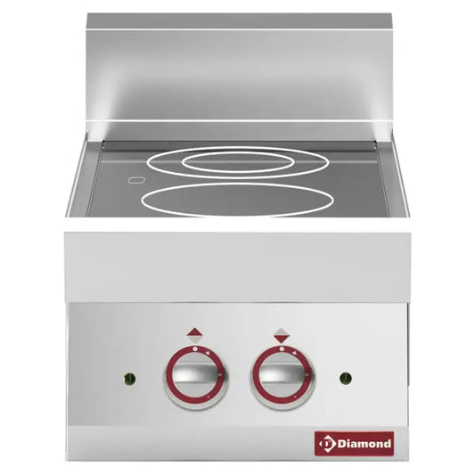 Cuisinière électrique vitrocéramique 2 foyers -Top-